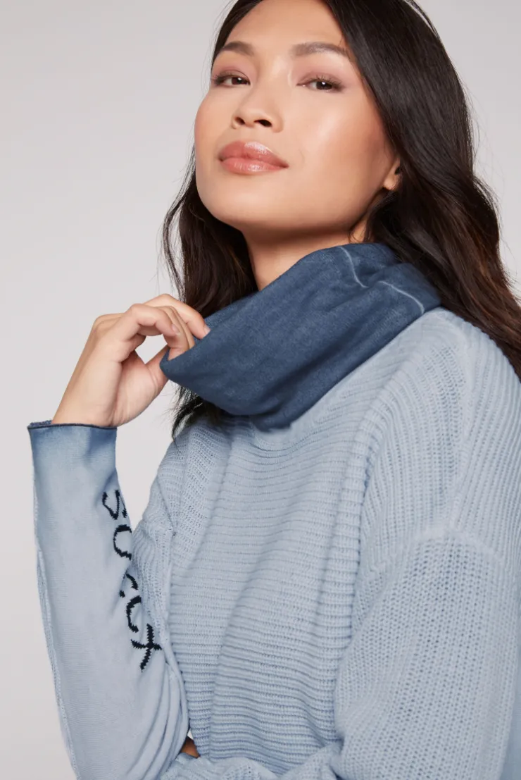 CAMP DAVID & SOCCX Pullover mit Rollkragen und Intarsia-Logo smoky sky smokysky Shop