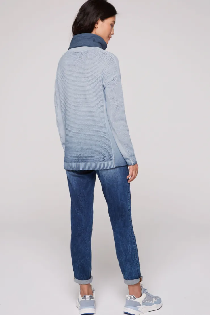 CAMP DAVID & SOCCX Pullover mit Rollkragen und Intarsia-Logo smoky sky smokysky Shop
