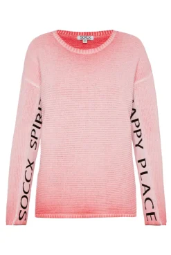 CAMP DAVID & SOCCX Pullover Oil Dyed mit Intarsia-Logo pure coral purecoral Online