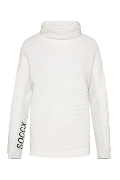 CAMP DAVID & SOCCX Pullover Oil Dyed mit Rollkragen und Intarsia-Logo ivory Outlet