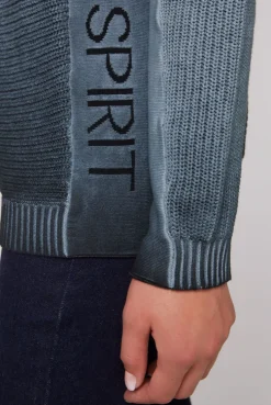 CAMP DAVID & SOCCX Pullover Oil Dyed mit Rollkragen und Intarsia-Logo blue navy bluenavy Discount