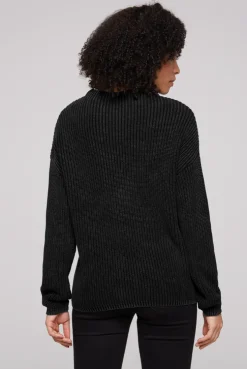 CAMP DAVID & SOCCX Rippstrickpullover Stone Washed black Online