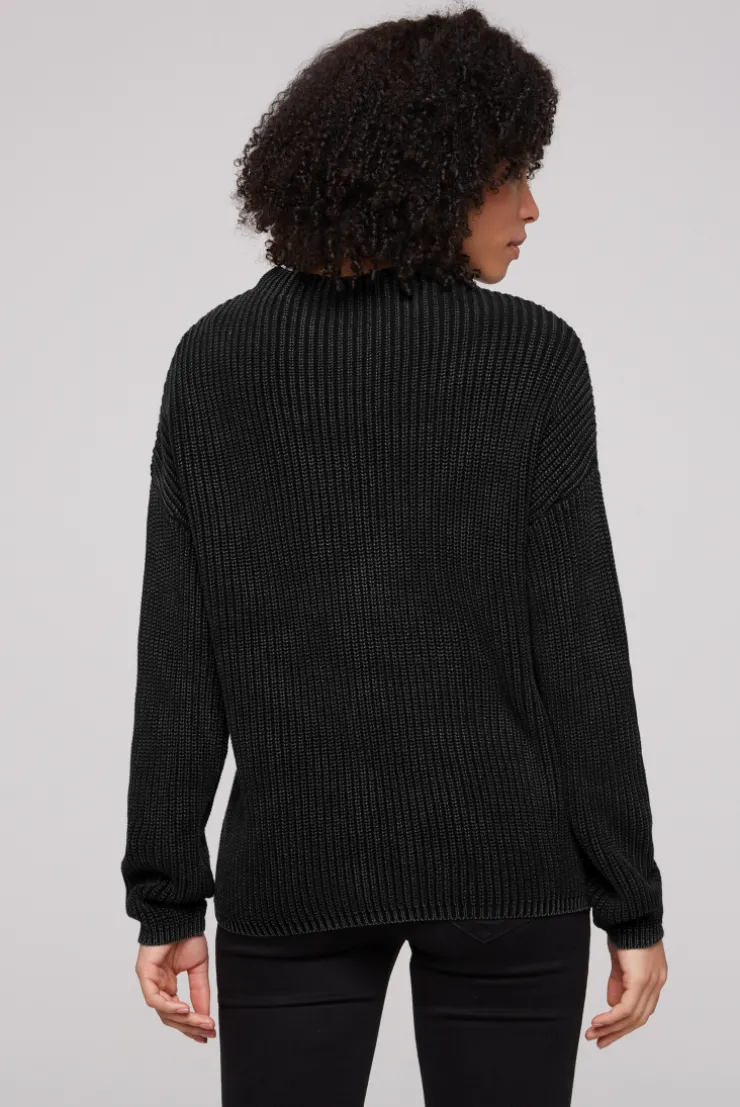 CAMP DAVID & SOCCX Rippstrickpullover Stone Washed black Online