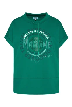 CAMP DAVID & SOCCX Ärmelloses Shirt mit Artwork aus Schmucksteinen bottle green bottlegreen Hot