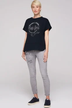 CAMP DAVID & SOCCX Ärmelloses Shirt mit Artwork aus Schmucksteinen blue navy bluenavy Store