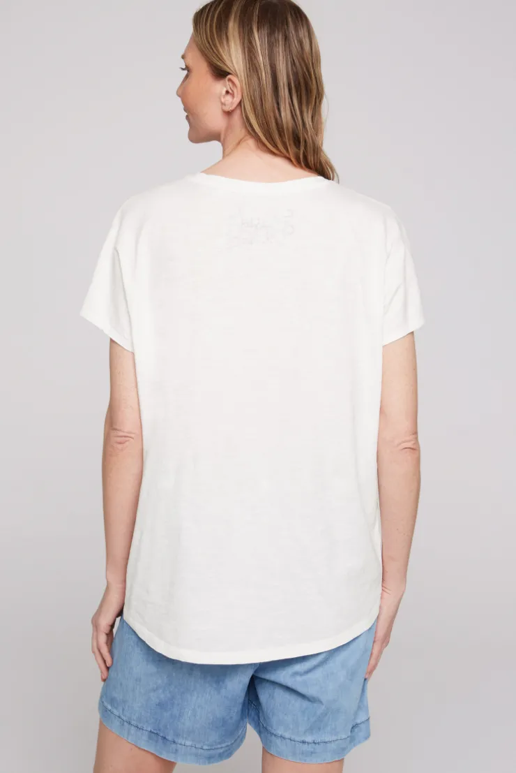 CAMP DAVID & SOCCX Ärmelloses Shirt mit Folienprint ivory Best Sale