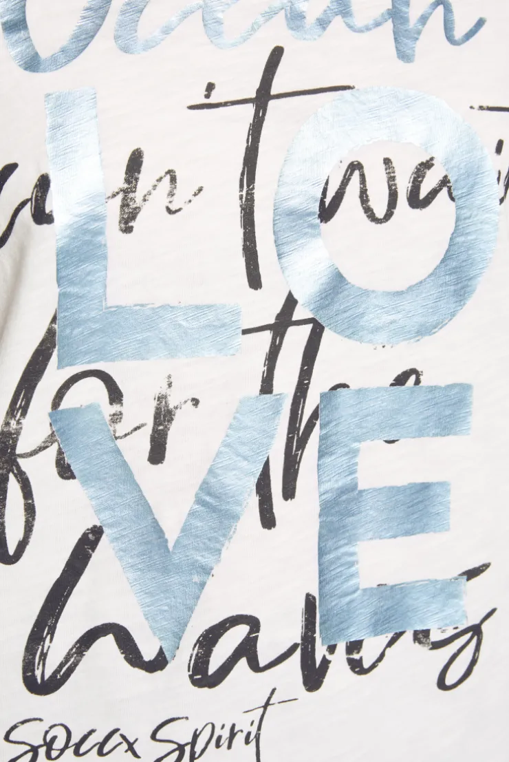 CAMP DAVID & SOCCX Ärmelloses Shirt mit Folienprint ivory Best Sale