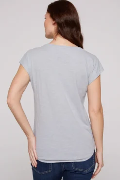 CAMP DAVID & SOCCX Ärmelloses Shirt mit V-Ausschnitt und Artwork cozy blue cozyblue Outlet