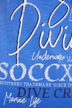 CAMP DAVID & SOCCX Ärmelloses Shirt mit V-Ausschnitt und Artwork deep sky deepsky Best Sale