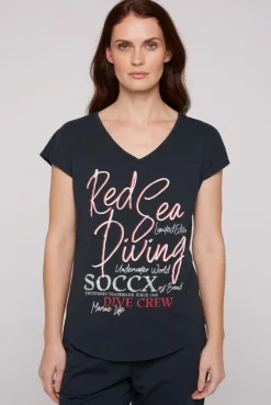 CAMP DAVID & SOCCX Ärmelloses Shirt mit V-Ausschnitt und Artwork classic navy classicnavy New
