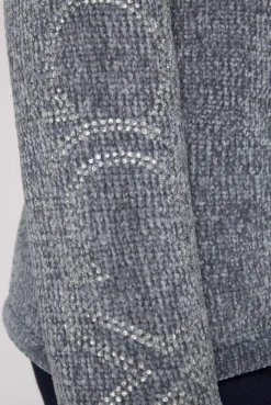 CAMP DAVID & SOCCX Rollkragenpullover in Chenillestrick mit Logo Prints cold grey coldgrey Best Sale