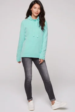 CAMP DAVID & SOCCX Rollkragenpullover in Chenillestrick mit Logo Prints new aqua newaqua Sale