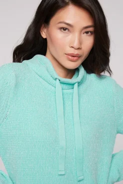 CAMP DAVID & SOCCX Rollkragenpullover in Chenillestrick mit Logo Prints new aqua newaqua Sale