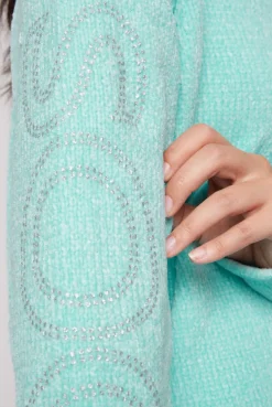 CAMP DAVID & SOCCX Rollkragenpullover in Chenillestrick mit Logo Prints new aqua newaqua Sale