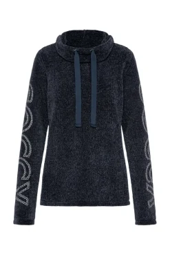 CAMP DAVID & SOCCX Rollkragenpullover in Chenillestrick mit Logo Prints blue navy bluenavy Clearance