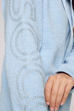 CAMP DAVID & SOCCX Rollkragenpullover in Chenillestrick mit Logo Prints cozy blue cozyblue Best Sale