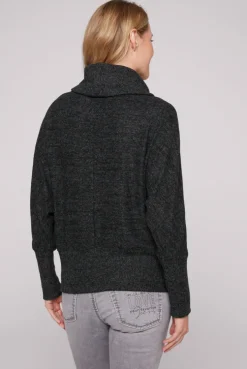 CAMP DAVID & SOCCX Rollkragenpullover mit Fledermausärmeln black melange blackmelange Flash Sale