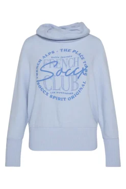 CAMP DAVID & SOCCX Rollkragenpullover mit Fledermausärmeln cool blue coolblue Clearance