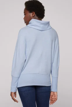 CAMP DAVID & SOCCX Rollkragenpullover mit Fledermausärmeln cool blue coolblue Clearance