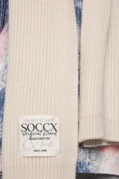 CAMP DAVID & SOCCX Schal in Rippstrick mit Label Patch faded beige fadedbeige Fashion