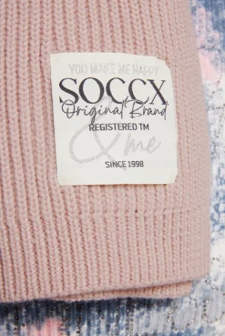 CAMP DAVID & SOCCX Schal in Rippstrick mit Label Patch rose blush roseblush Online