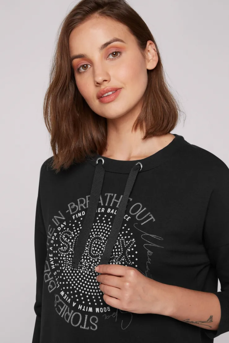 CAMP DAVID & SOCCX Shirt mit Stehkragen und Artwork black Hot