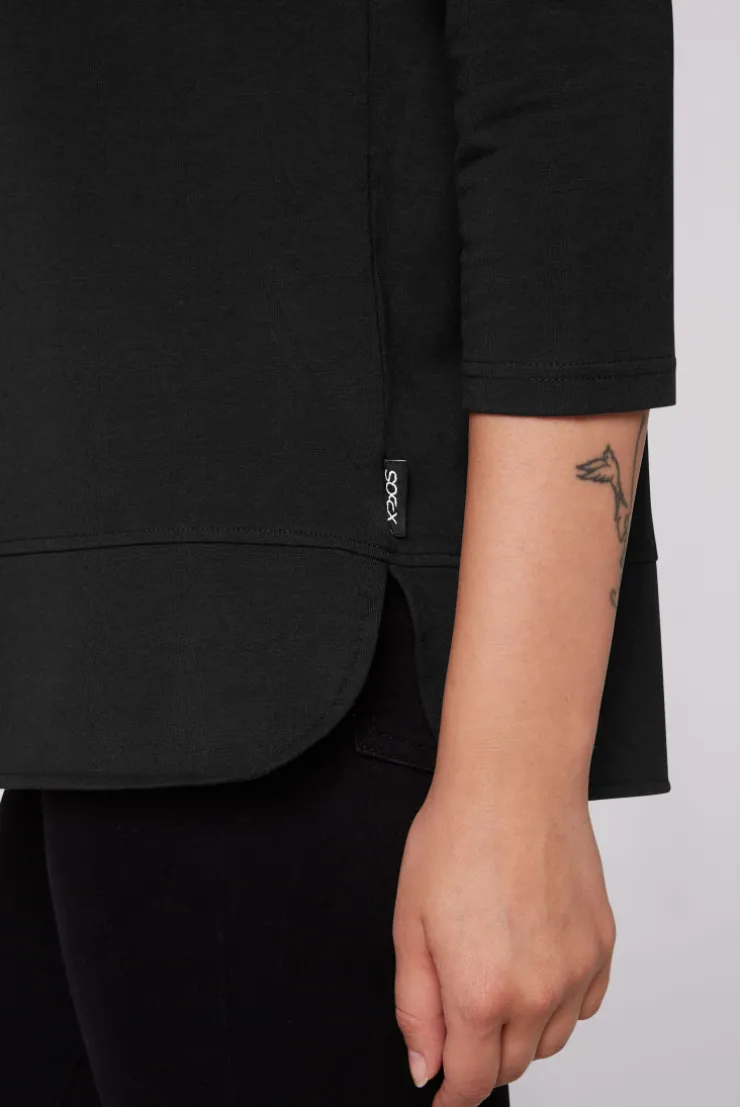 CAMP DAVID & SOCCX Shirt mit Stehkragen und Artwork black Hot