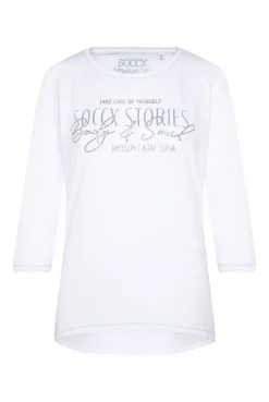 CAMP DAVID & SOCCX Shirt mit Wording Print und Schmucksteinen opticwhite Online