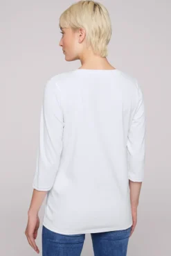 CAMP DAVID & SOCCX Shirt mit Wording Print und Schmucksteinen opticwhite Online