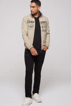 CAMP DAVID & SOCCX Softshelljacke im Blouson-Stil mit Artworks neutral beige neutralbeige Discount