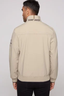 CAMP DAVID & SOCCX Softshelljacke im Blouson-Stil mit Artworks neutral beige neutralbeige Discount