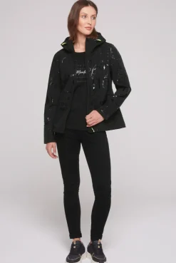 CAMP DAVID & SOCCX Softshelljacke mit Kapuze und Glossy Prints black Best