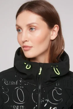 CAMP DAVID & SOCCX Softshelljacke mit Kapuze und Glossy Prints black Best