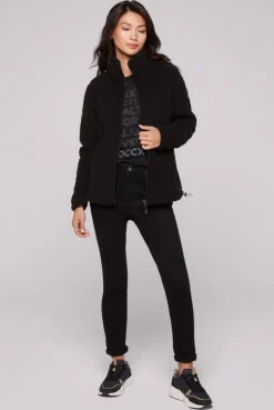 CAMP DAVID & SOCCX Sport-Jacke im Sherpa-Look black Outlet