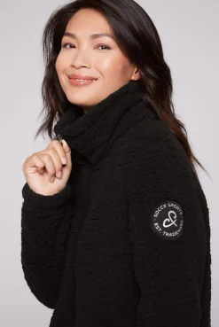 CAMP DAVID & SOCCX Sport-Jacke im Sherpa-Look black Store