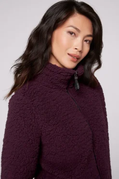 CAMP DAVID & SOCCX Sport-Jacke im Sherpa-Look deep plum deepplum Best Sale