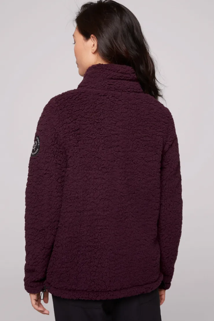 CAMP DAVID & SOCCX Sport-Jacke im Sherpa-Look deep plum deepplum Hot