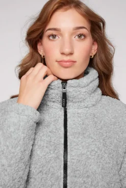 CAMP DAVID & SOCCX Sport-Jacke im Sherpa-Look grey melange greymelange Outlet