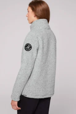 CAMP DAVID & SOCCX Sport-Jacke im Sherpa-Look grey melange greymelange Outlet
