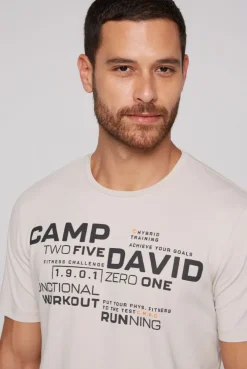 CAMP DAVID & SOCCX Sport-T-Shirt mit Artwork shell Cheap