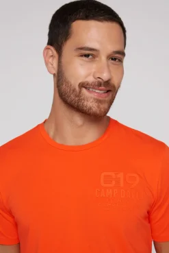 CAMP DAVID & SOCCX Sport-T-Shirt mit Artwork signal orange signalorange Outlet