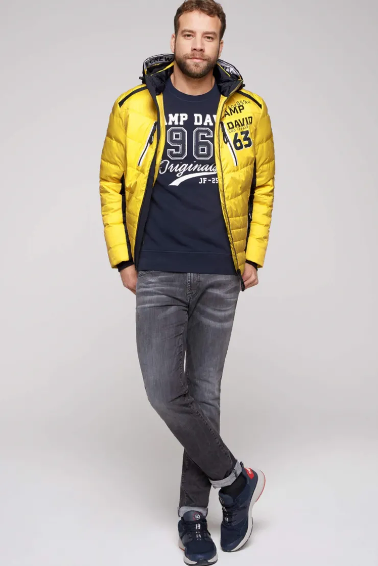 CAMP DAVID & SOCCX Steppjacke im Colour Design mit Logo Artworks yellow sun yellowsun Best
