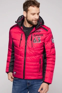 CAMP DAVID & SOCCX Steppjacke im Colour Design mit Logo Artworks royal red royalred Outlet