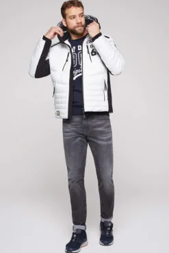 CAMP DAVID & SOCCX Steppjacke im Colour Design mit Logo Artworks kitt Discount