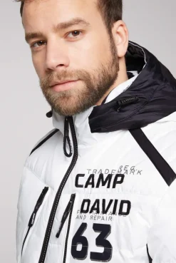 CAMP DAVID & SOCCX Steppjacke im Colour Design mit Logo Artworks kitt Discount