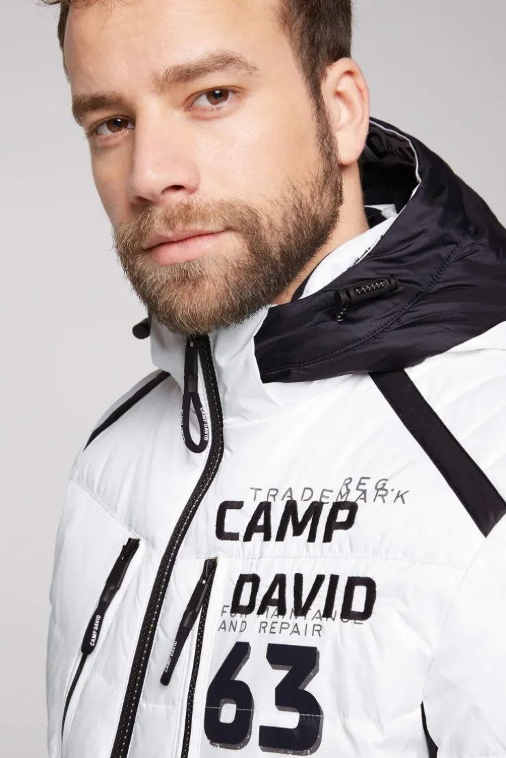 CAMP DAVID & SOCCX Steppjacke im Colour Design mit Logo Artworks kitt Discount