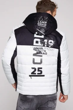 CAMP DAVID & SOCCX Steppjacke im Colour Design mit Logo Artworks kitt Discount