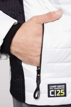 CAMP DAVID & SOCCX Steppjacke im Colour Design mit Logo Artworks kitt Discount
