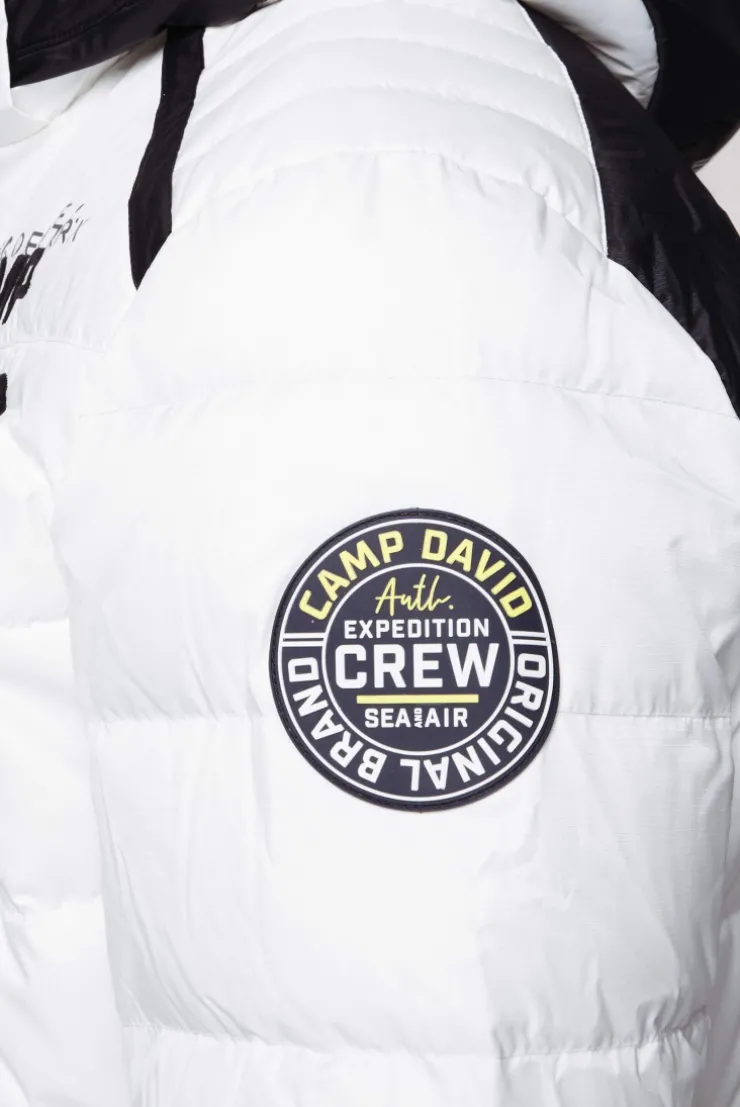CAMP DAVID & SOCCX Steppjacke im Colour Design mit Logo Artworks kitt Discount