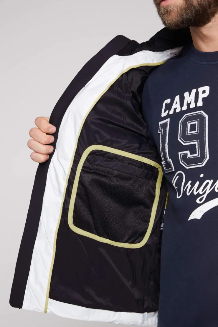 CAMP DAVID & SOCCX Steppjacke im Colour Design mit Logo Artworks kitt Discount